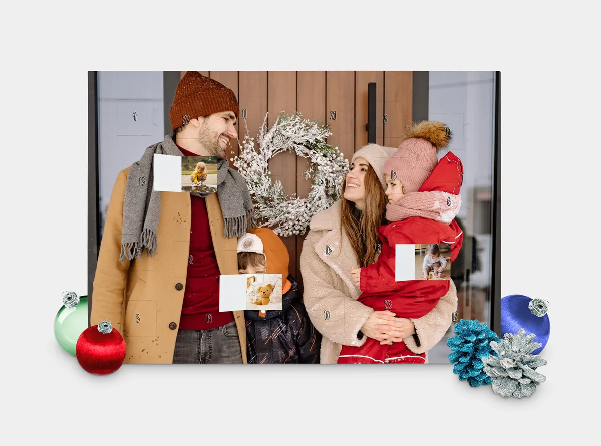 Foto-Adventskalender mit Türchenbildern ohne Schokolade